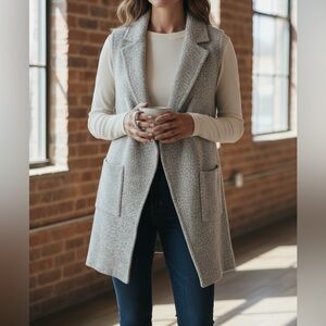 Monteau Beige Knit Cardigan